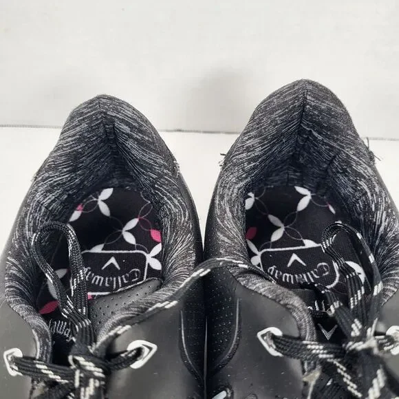 Callaway Halo Women's 10.5 B Black Golf Shoes All‎ Spikes Included - Picture 7 of 14